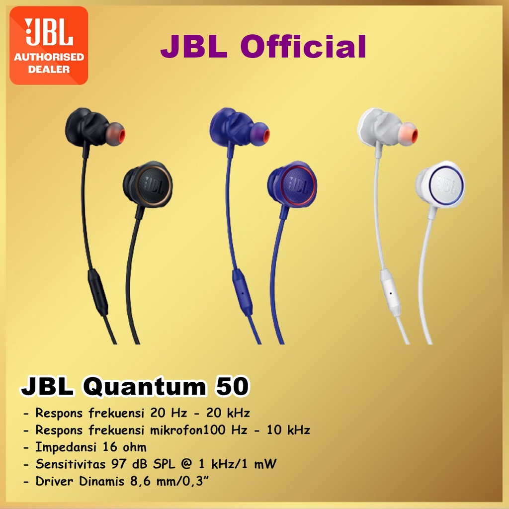 JBL Quantum 50 Wired In Ear Gaming Earphone Headset