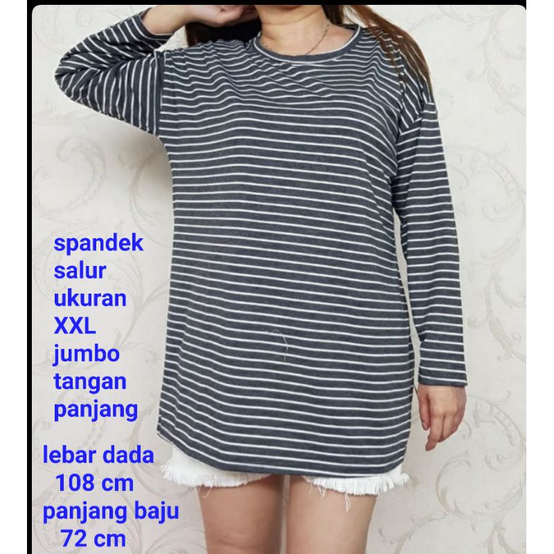 promo murah !!! kaos wanita salur XXL  panjang