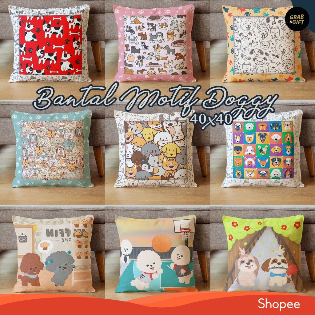 Bantal Sofa Doggy Puppy Series Dog Anjing