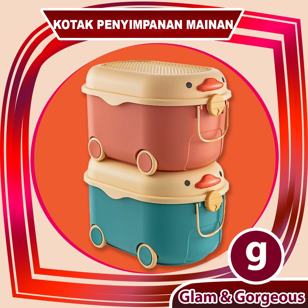 Kotak Penyimpanan Mainan Plastik Box Container RODA Serbaguna Portable BC005