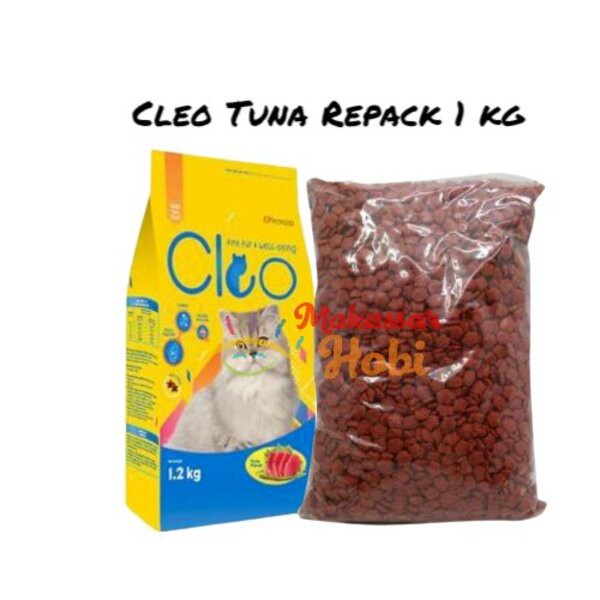 Cleo Tuna Repack 1kg 1 Kg Makanan Kering Kucing Dewasa Adult Cat Food