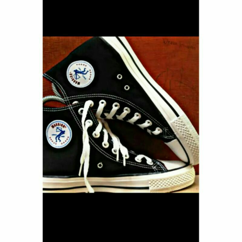Sepatu Sekolah Warrior ORI tinggi 31-36/ Sepatu Sekolah/Sepatu hitam putih