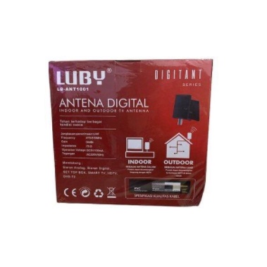 LUBY Antena TV Digital Indoor Outdoor LB-ANT1001 + Kabel 12 Meter ANT1001