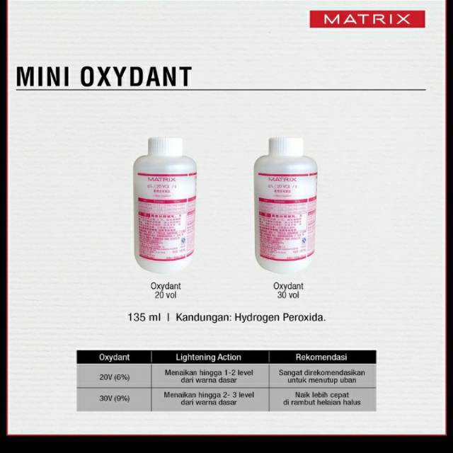 matrik developer peroxide oxidant matrix mini 135 m