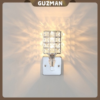 Guzman Lampu Dinding Hias Kristal Kamar Kotak Minimalis lorong/kamar tidur/ruang makan/E27/Gaya dekorasi Nordik