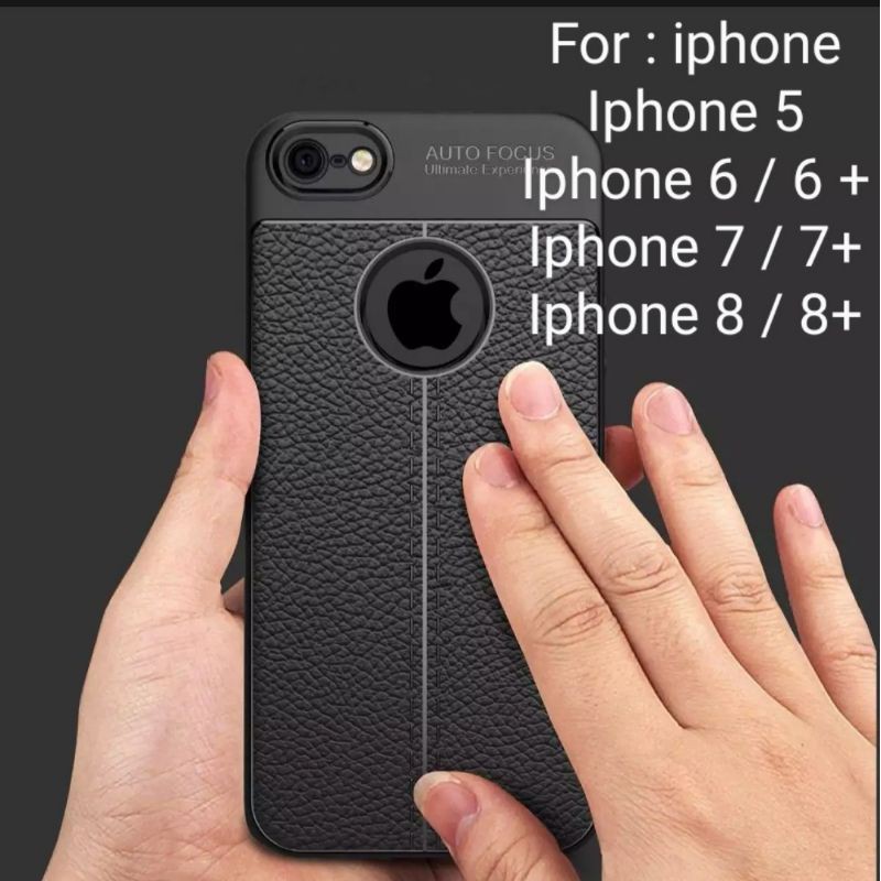 Iphone 5 5S 5G 6 6S 6G 6plus 7 7s 7G 7plus 8 8s 8G 8plus s G Plus Silicon Autofocus Leather Softcase Casing Cover Kulit jeruk