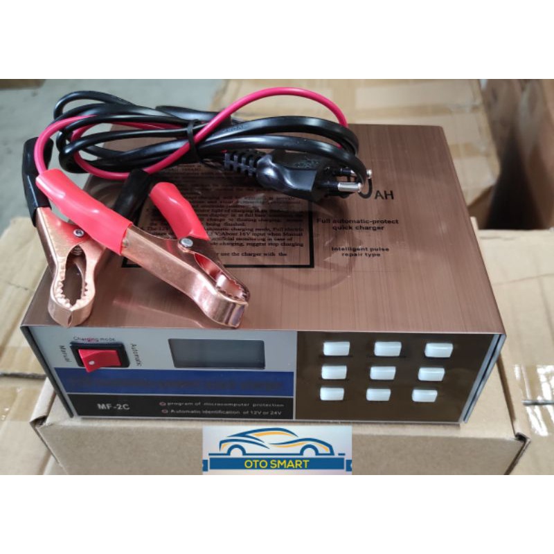 Charger Aki Mobil Motor Lead Acid Smart Battery Charger 12V/24V 200AH Charger Otomatis