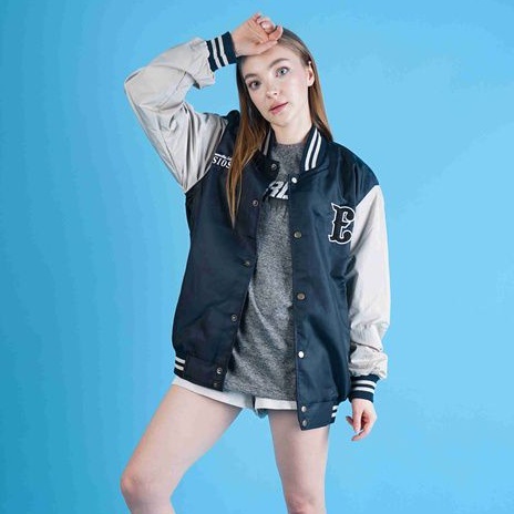 Ecordie  " DODGERS " Baseball Jaket / Jaket pria