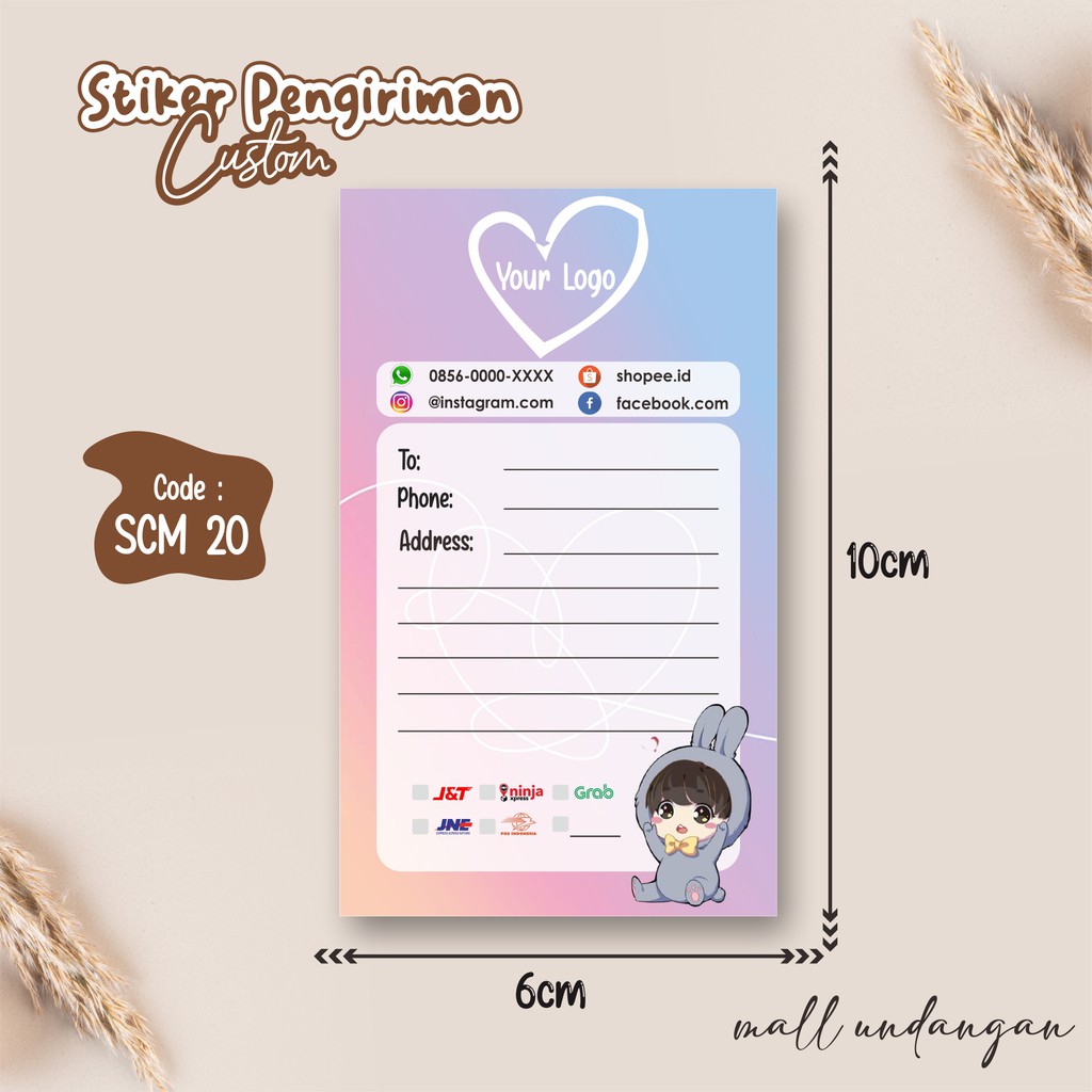 

STIKER PENGIRIMAN PAKET OLSHOP MARKETPLACE