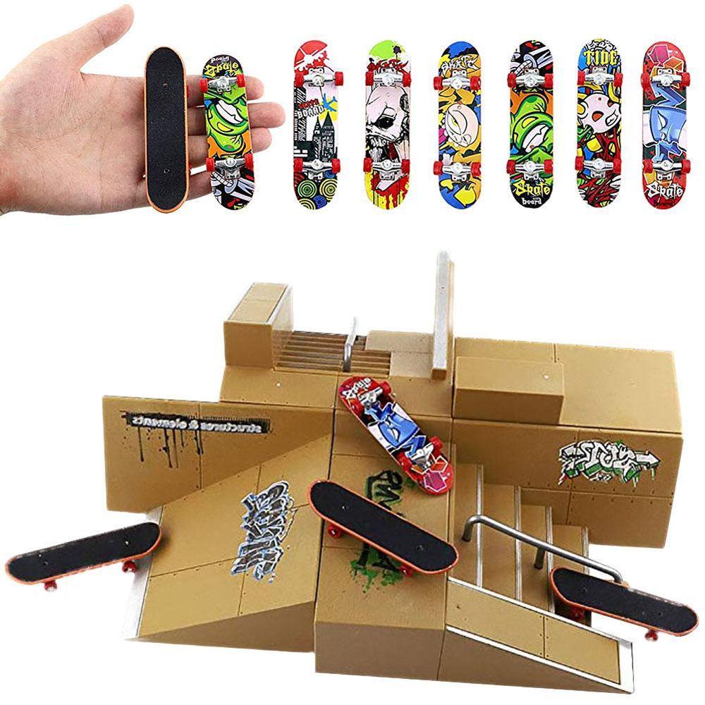 Needway Finger Skateboard Simulasi Untuk Anak Alloy Stand Gag Mainan Anak Mainan Kartun Skate Truck