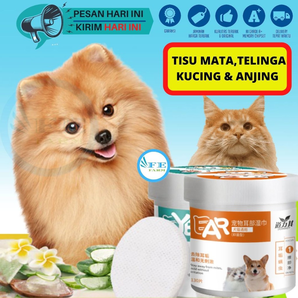 Tisu Basah Kucing Pembersih Noda Anjing Cat Tear Mata Stain Remover FEFARM