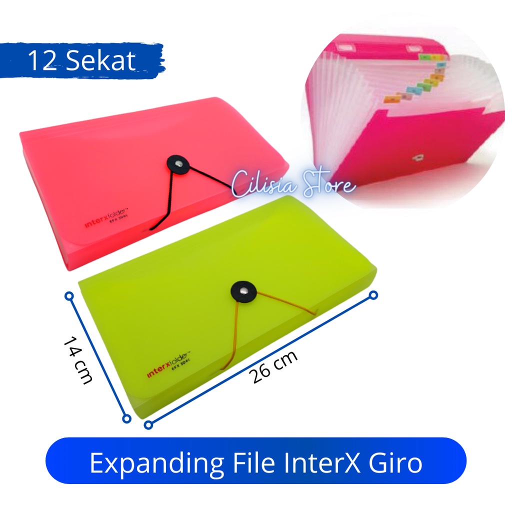

MAP PLASTIK EXPANDING FILE INTERX Giro / Map Harmonika Tali Kwitansi