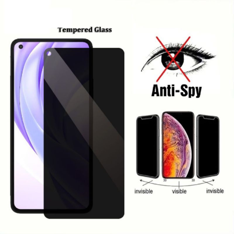 Tempered Glass Anti Spy Realme 5 5i 5s 5Pro 6 6i 6Pro 7 7i 7Pro 3 3i 3Pro 2 2Pro 1