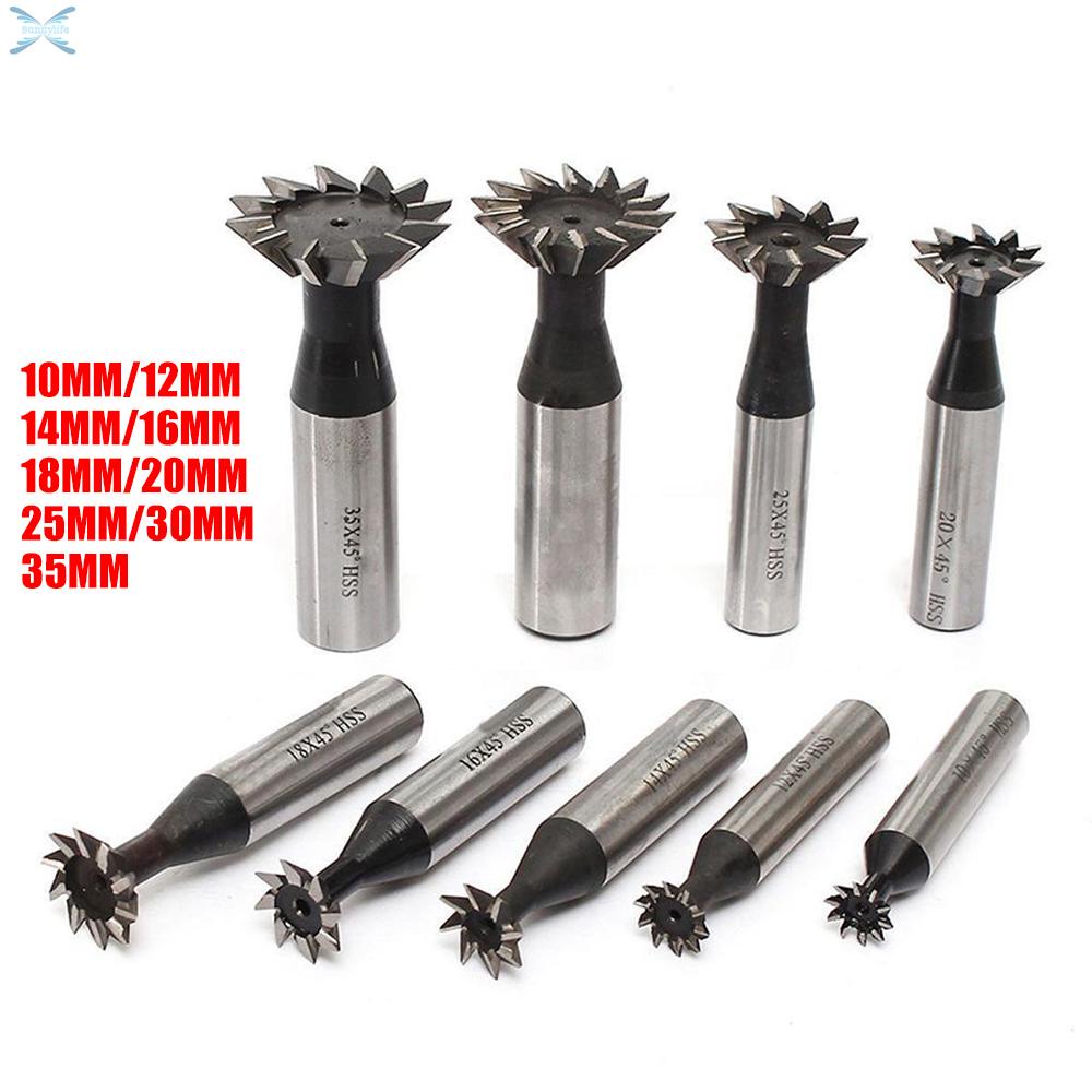 35mm 45 Degree Dovetail Cutter End Mill Cutter HSS Metalworking Cutting Tool 