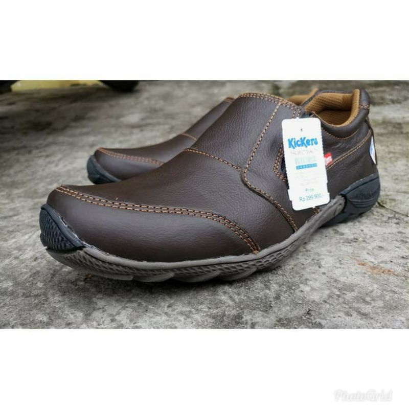Kickers - sepatu formal pria sepatu kerja pria / sepatu kasual pria slip on murah 100% kulit asli