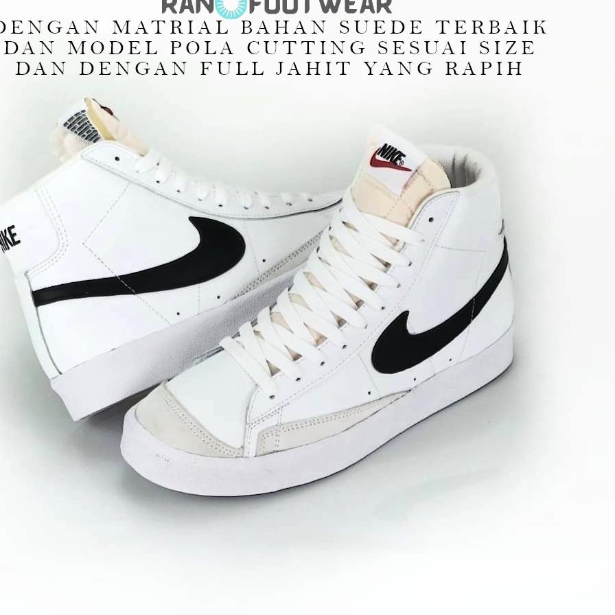 Top Produk.. SEPATU NIKE BLAZER MID 77 VINTAGE WHITE BLACK PREMIUM BNIB HIGH QUALITY PREMIUM INPORT 