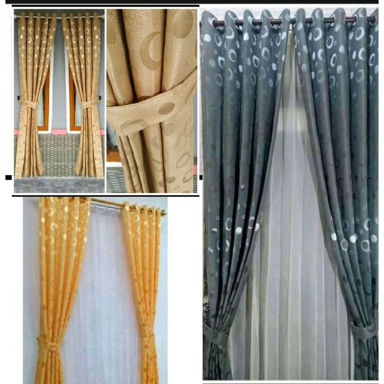 Gorden Motif Polkadot Minimalis Gorden Jendela Hordeng Pintu Korden Bonita Gorden Jendela Minimalis 