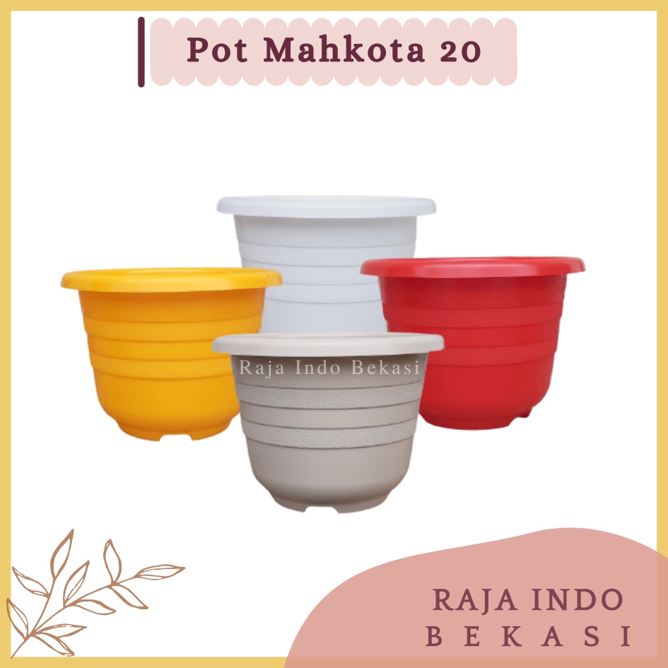 Pot Mahkota 20 Cm Putih Ivory Kuning Merah Pot Tanaman Pembibitan Bukan Pot Mahkota Roma Pot Glory Putih Ukuran Mirip Tawon 21 Cm