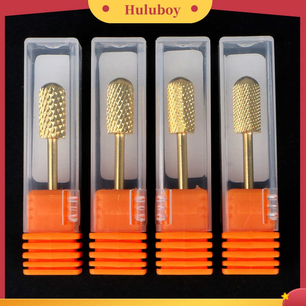 Huluboy Huluboy♡ 4pcs Mata Bor Pengikir Kuku Sturdy Bahan Tungsten Steel Untuk Manicure