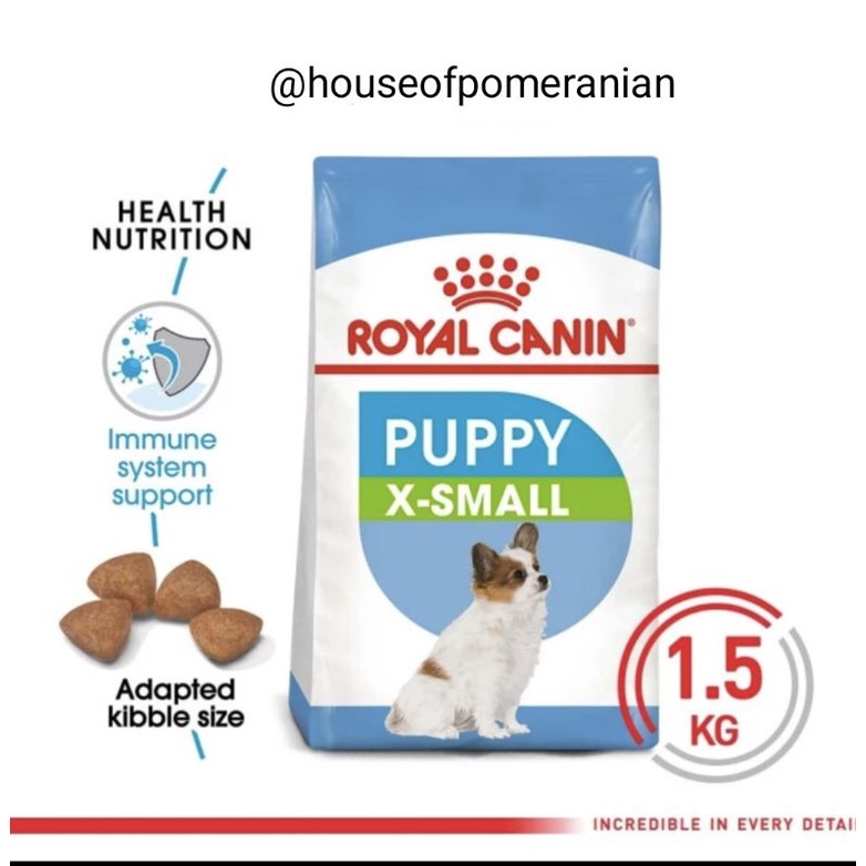 ROYAL CANIN PUPPY XSMALL 1,5KG kibble dog food makanan kering anak anjing