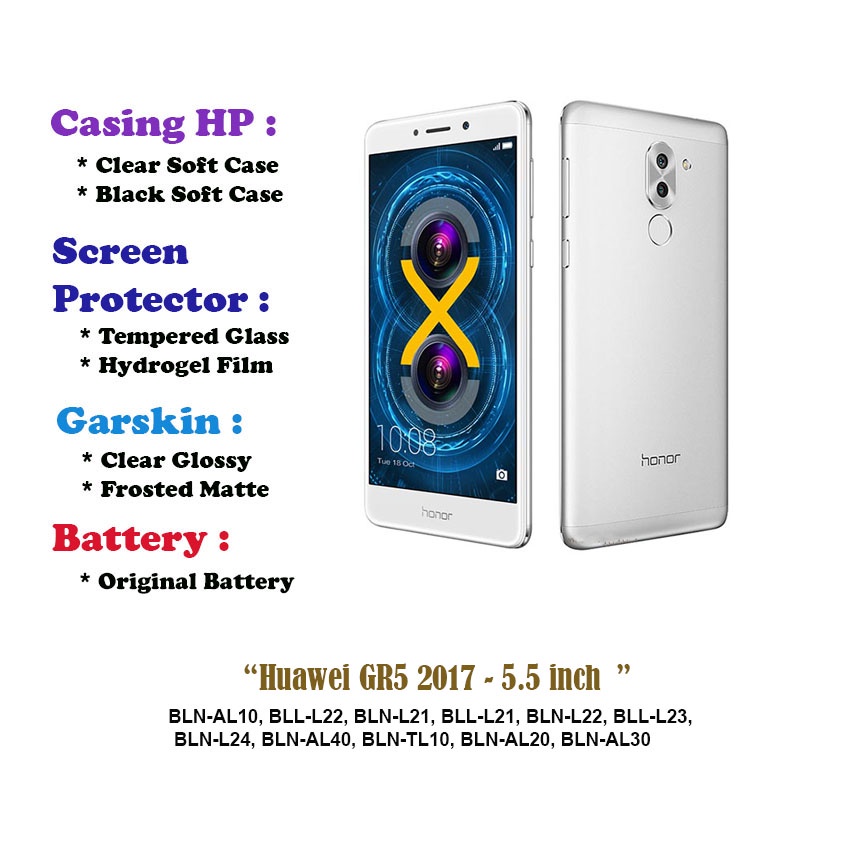 Huawei GR5 2015 - 5.5 inch - Case - Screen Protector - Battery - Dll