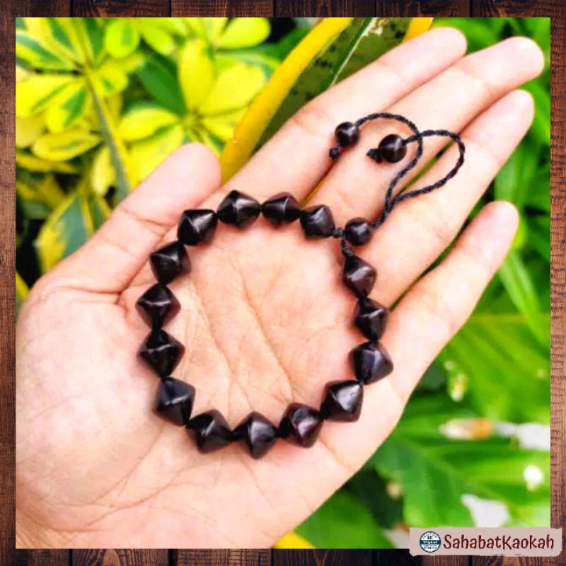 Gelang Tasbih Kokka Asli Kaokah Kayu Motif Wajik Besar Asli Berkualitas