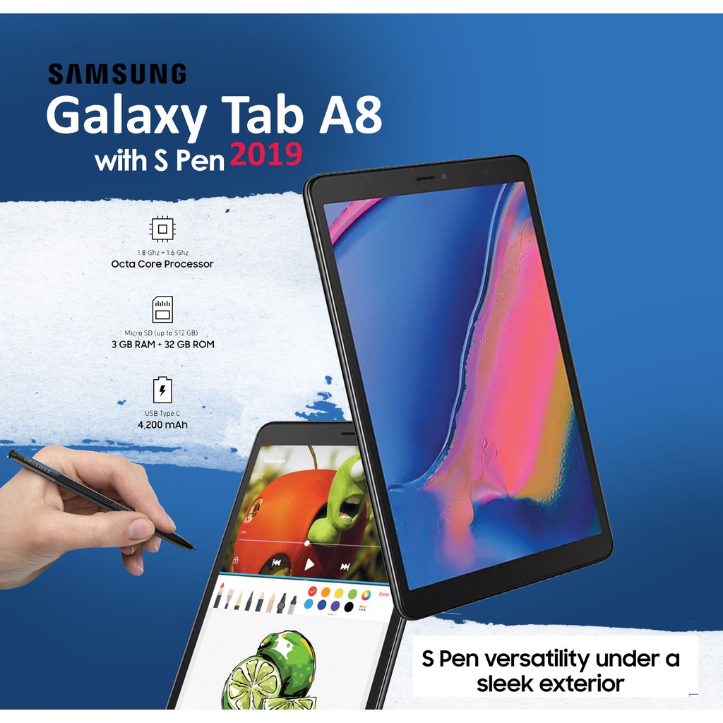 tablet samsung a8 s pen 2019