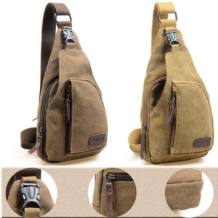 Terlaris TAS SLEMPANG SLINGBAG BODYPACK PRIA KANVAS