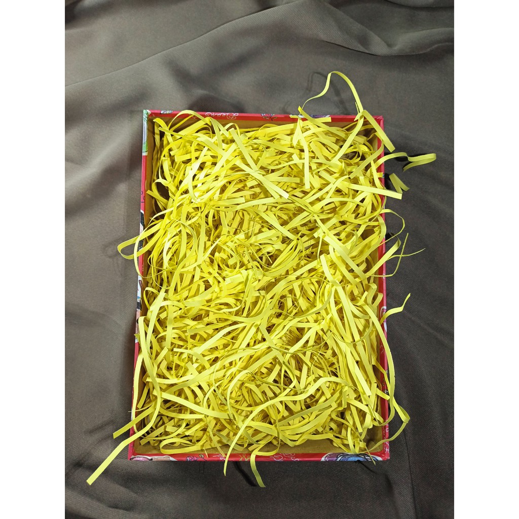 

[Terlaris & Termurah] Kertas Cacah Kertas Serut Shredded Paper Hampers Gift Box warna Kuning