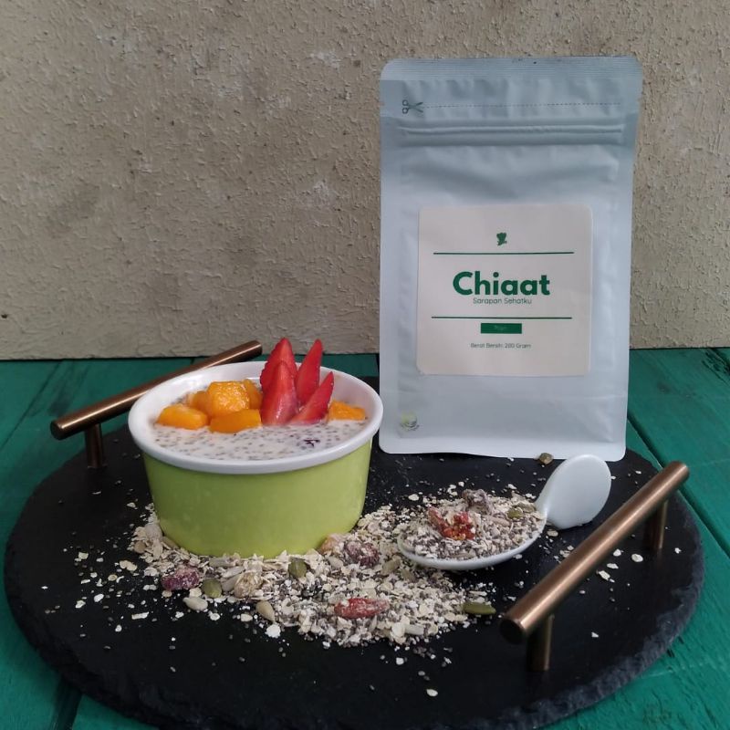 

Chiaat Oatmeal 200 Gram | Granola | Muesli | Chia Seeds | Oat | Chia Seeds | Sarapan | Overnightoats