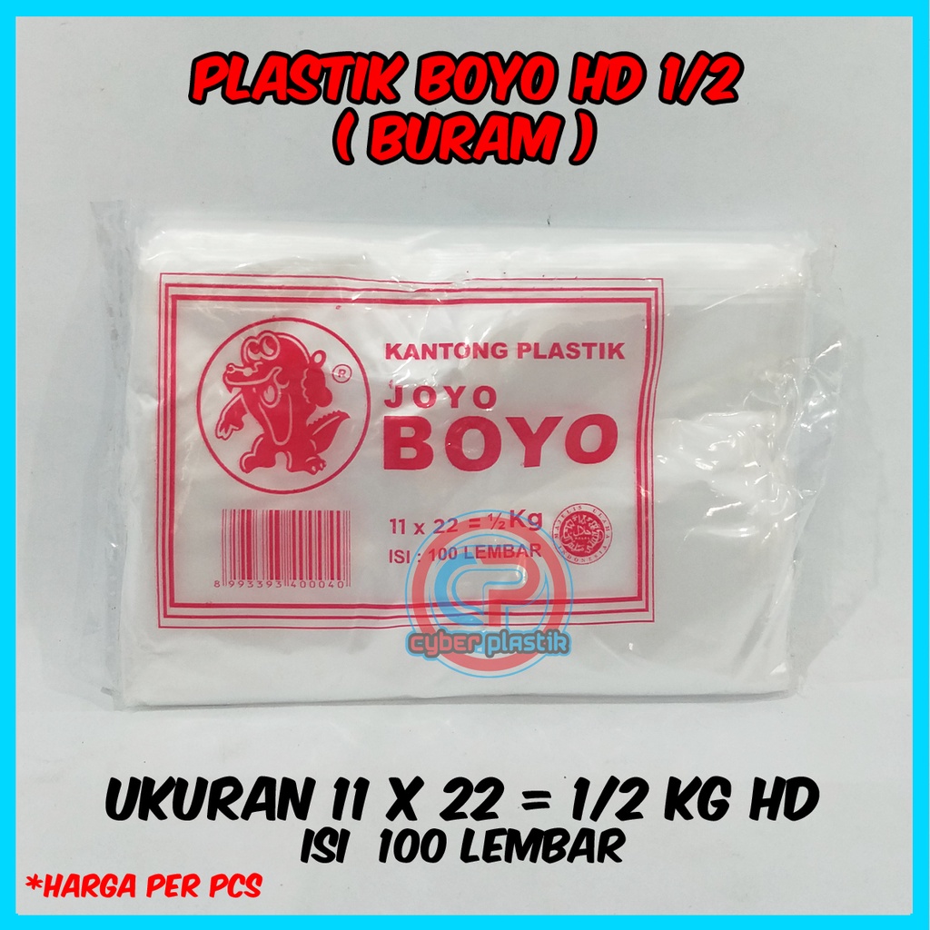 Jual Plastik Boyo Hd 12 Kg Buram Ukuran 11 X 22 Isi 100 Lembar Shopee Indonesia 3188