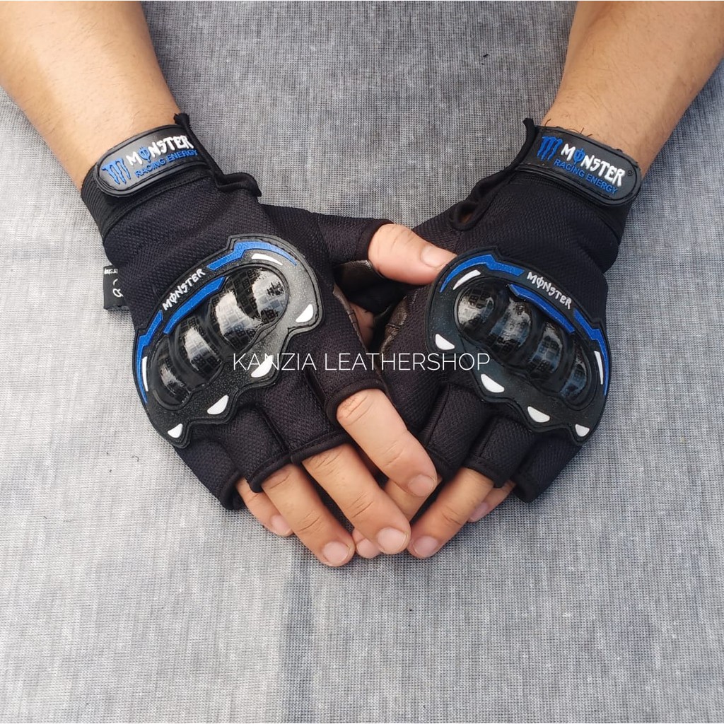 Kanzia Leathershop Sarung Tangan Motor KK Telapak Kulit