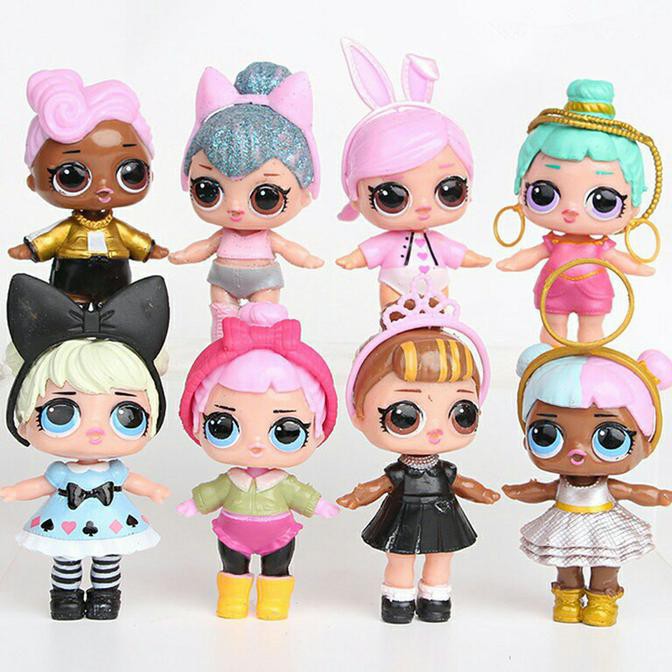Figure Set Lol 1 Set Isi 8 Pcs / Mainan Anak Lol / Kado Mainan Anak