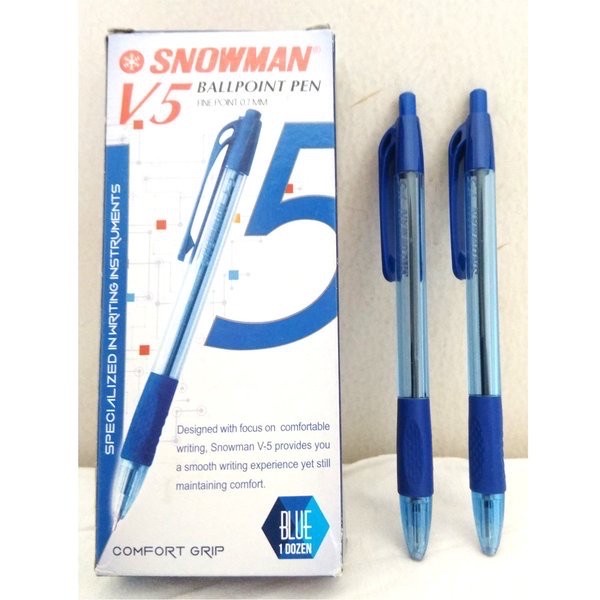 

Buruan Pulpen Bolpoin Pen Snowman V5 / Pen Snowman V5 1 Lusin Hemat