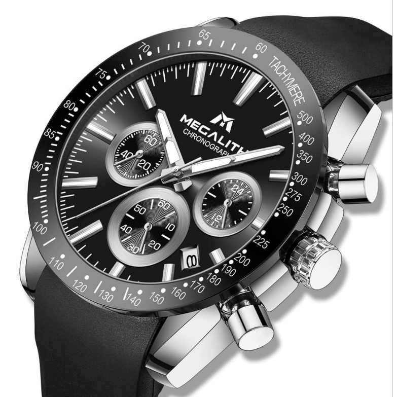 MEGALITH Jam Tangan Pria High Quality Rubber Strap