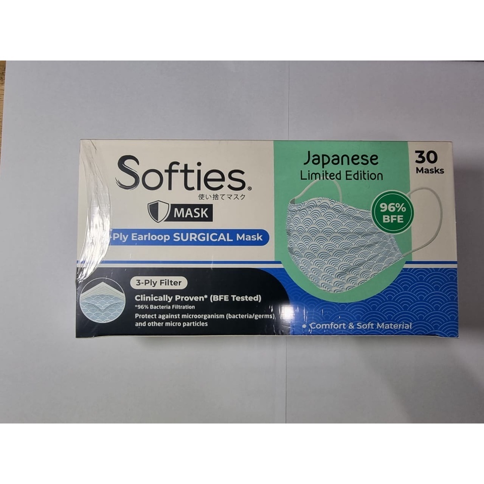 Softies Surgical Mask 3ply isi 30/Masker Medis Softies 3 lapis