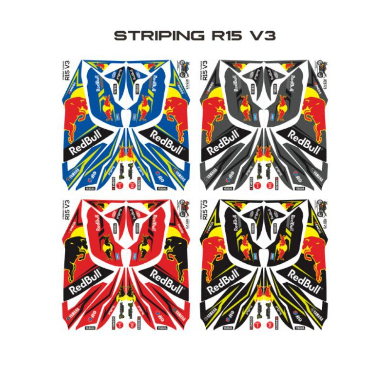 STICKER STRIPING / YAMAHA R15V3 / SEMIFULL / STOCK / DECALS  / R15 / V3 // STIKER / SAMURAI 1 / V Re