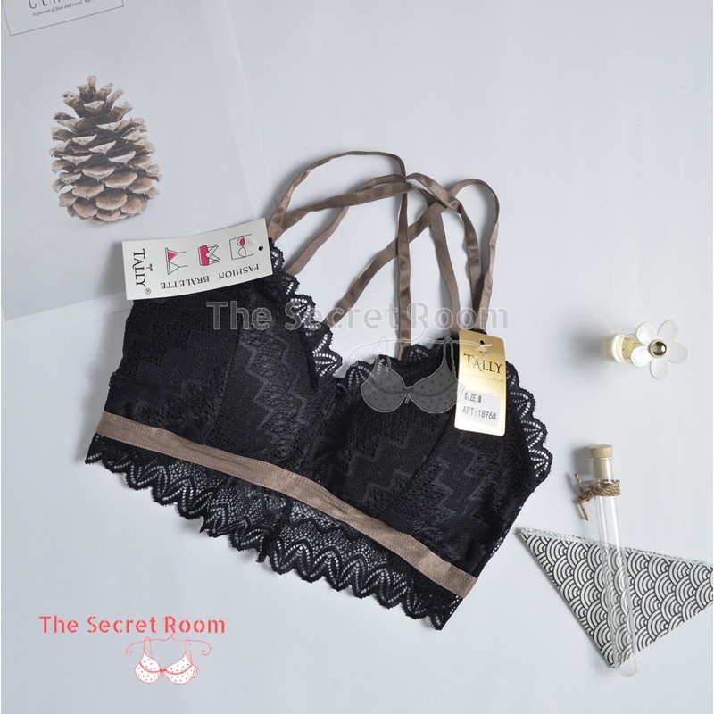 TALLY BRA KEMBEN BRALETTE 1876 I CUP B | FREE SIZE I ADA BUSA I ADA KAIT BELAKANG | BAHAN RENDA