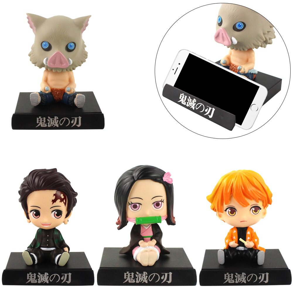 Pajangan Dashboard Mobil Bobble Head Kimetsu No Yaiba Tanjiro Nezuko Inosuke Zenitsu Demon Slayer