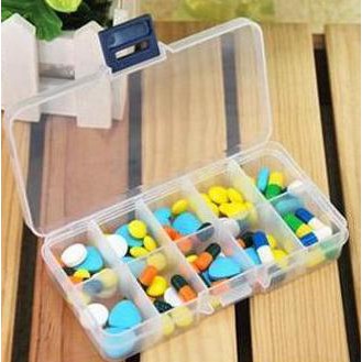 

Tp456775- Kotak Tempat Obat / Perkakas / Bead / Manik / Mote / Kancing 10 Sekat - Obatsplhskat