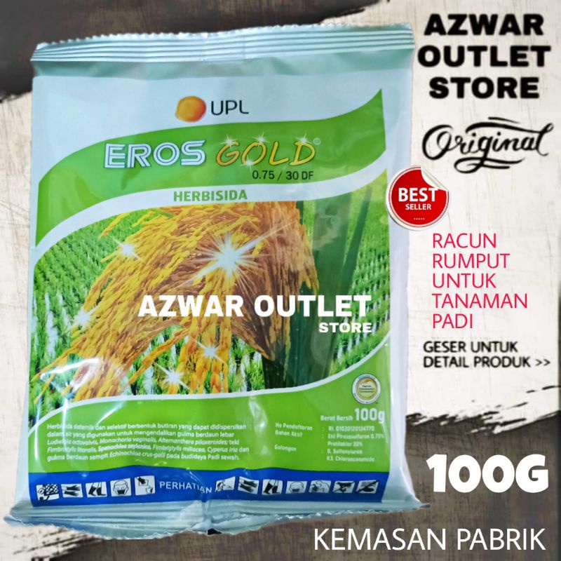 HERBISIDA EROS GOLD 100g by UPL | racun rumput dan gulma untuk tanaman padi sawah / tabela