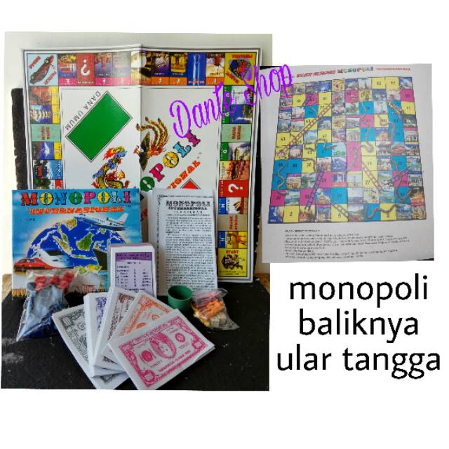  Mainan  anak Monopoli Internasional Ular  Tangga  
