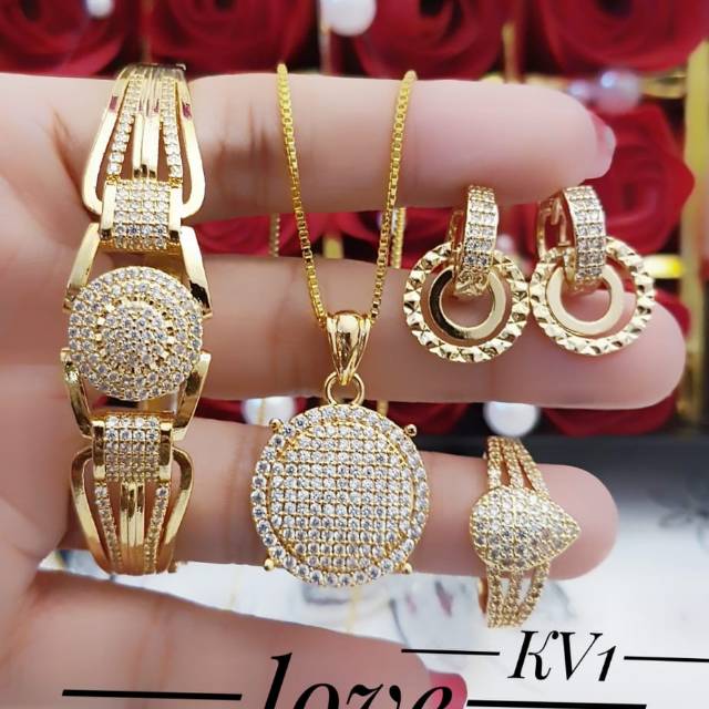 Xuping set perhiasan lapis emas 24k 0911