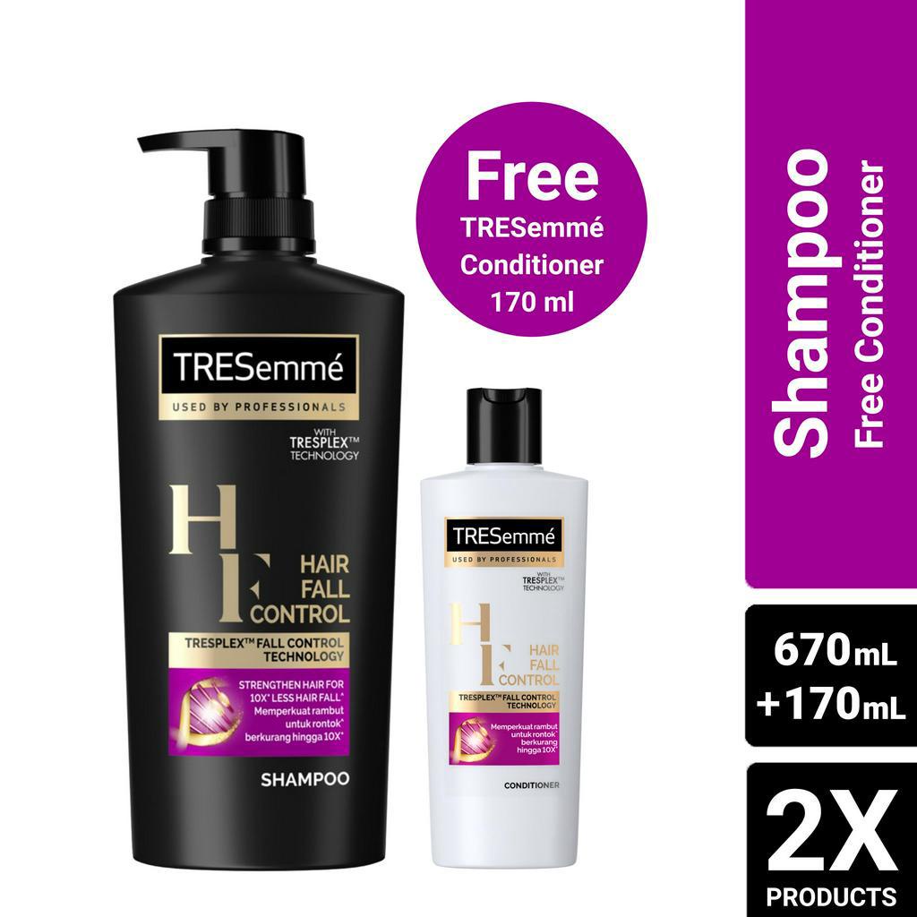 Jual Buy 1 Tresemme Hair Fall Control Shampoo 670ml Free 1 Hair Fall Control Conditioner 170ml 