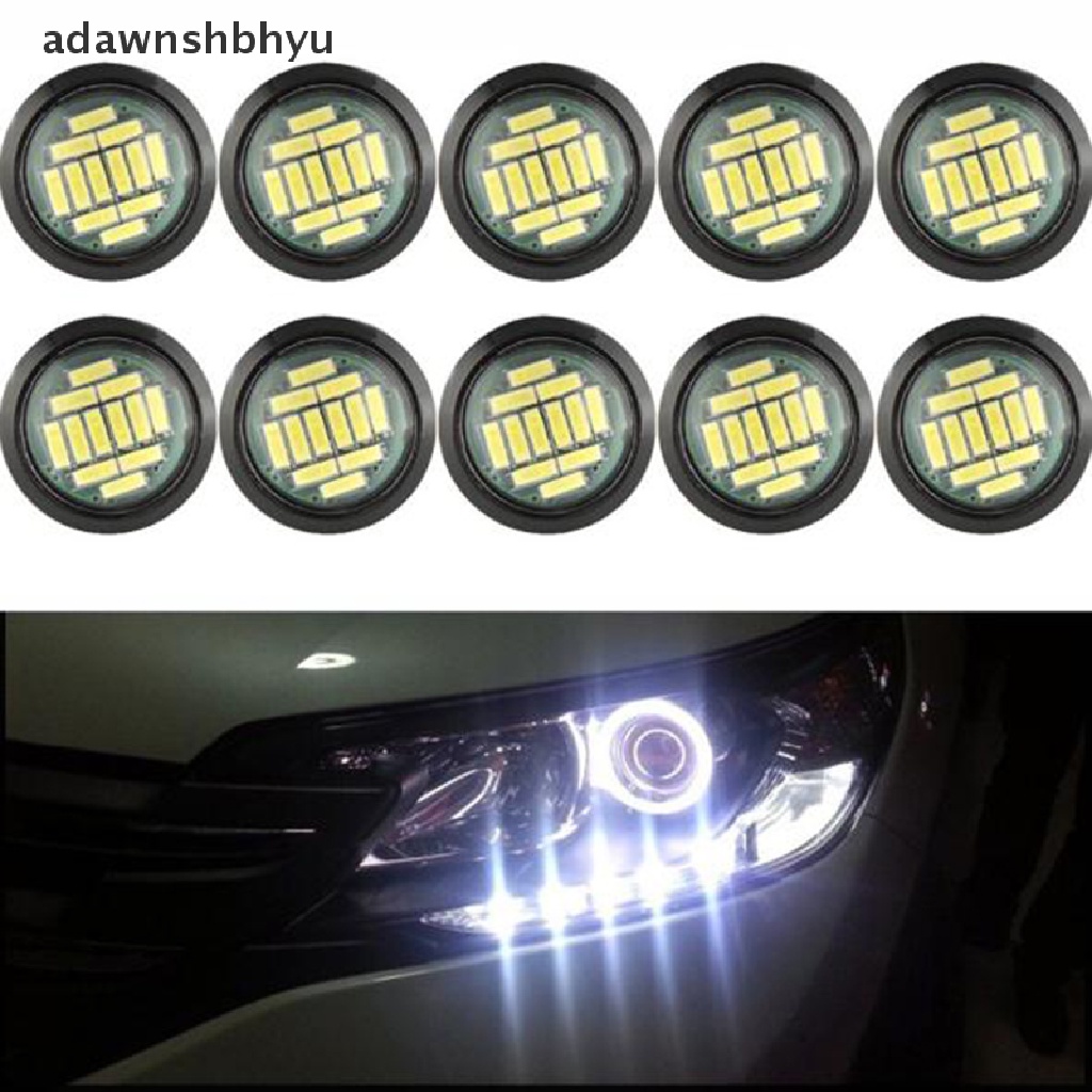 [adawnshbhyu] 2x Putih DC 12V 5W Eagle Eye LED Siang Hari Berjalan DRL Lampu Cadangan Lampu Mobil Auto Lamp