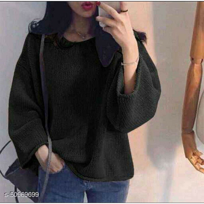 SW ZERO KNIT SWEATER BLOUSE PREMIUM OUTER WANITA RAJUT ATASAN OVERSIZE