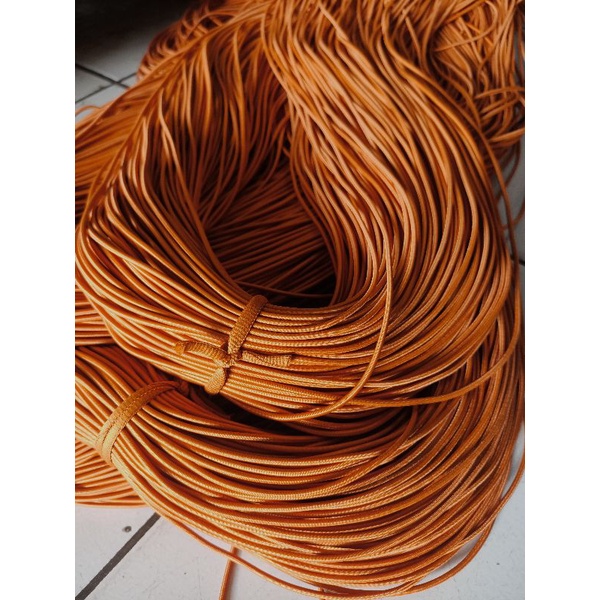 tali bulat elastis tali string elastis/tali karet bulat  3mm 13 warna( permeter)-Bata 1