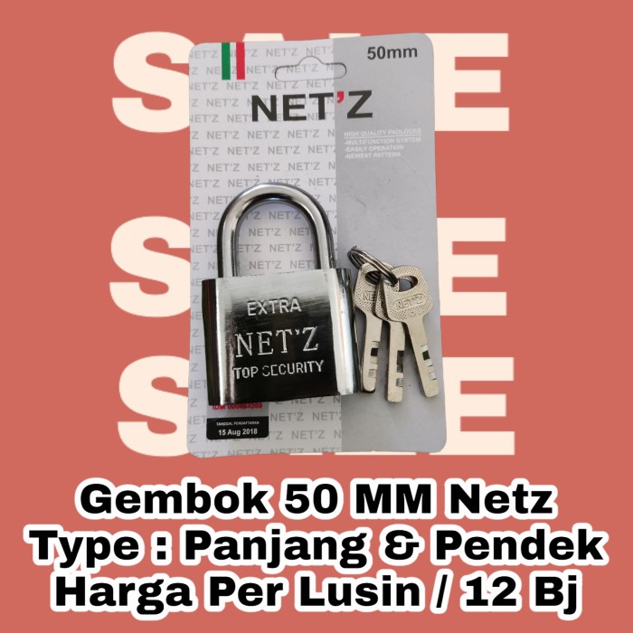 Gembok 50 Pendek Panjang Per Lusin 12 Bj Harga Pengaman Pintu Pagar