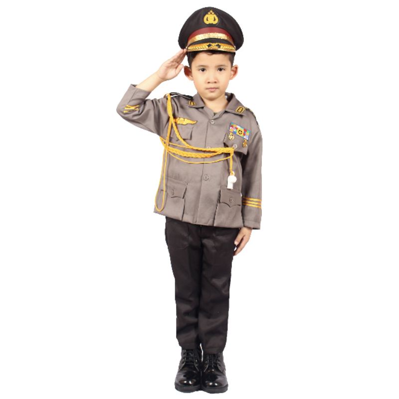 BAJU PROFESI ANAK TK KOSTUM KOMBI POLISI MEREK KIJANG