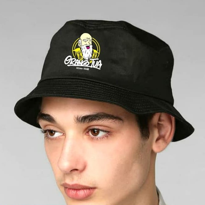 TOPI BUCKET POLOS CUSTOM BOTAK ORANG TUA AMER INDONESIA PRIA WANITA BAHAN BERKUALITAS